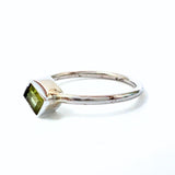 Peridot, square silver ring bag 10