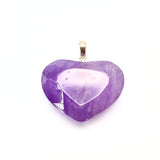Amethyst, faceted heart
