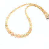 Opal från Etiopien, halsband graderade runda pärlor