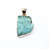 Aquamarine, natural raw shapes in silver, 2 sizes
