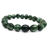 Seraphinite, tumbled stone bracelet
