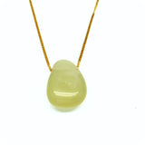 New jade necklace with silver or gold-plated chain