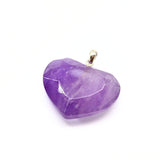 Amethyst, faceted heart