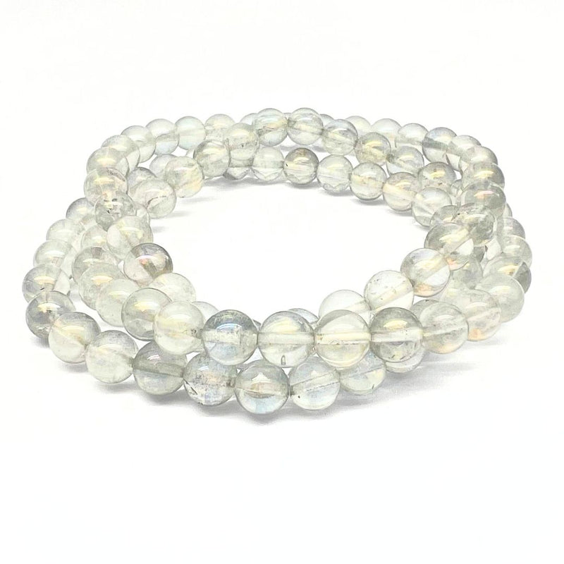 Rock crystal Aurora borealis round 8 mm