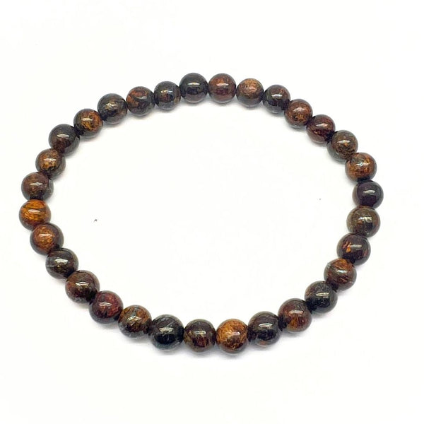 Bronzite, tumbled stone bracelet