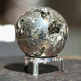 Pyrite polished glittery beads