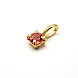 Topaz pink sparkling silver pendant