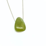 New jade necklace with silver or gold-plated chain