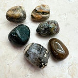 Jasper ocean, tumbled stone