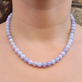 Angelit halsband 8 mm pärlor