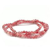 Rodonit, fasettslipat armband 4 mm