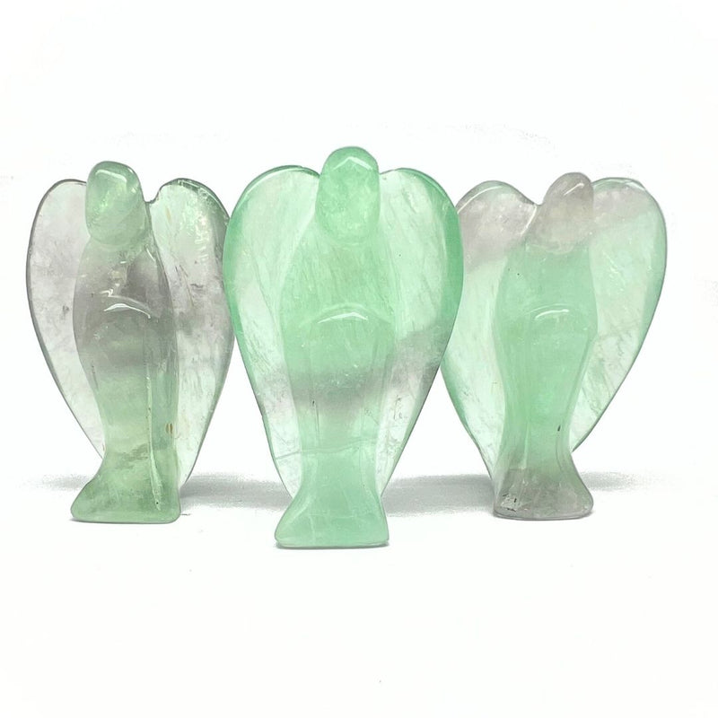 Fluorite, angel in green fluorite