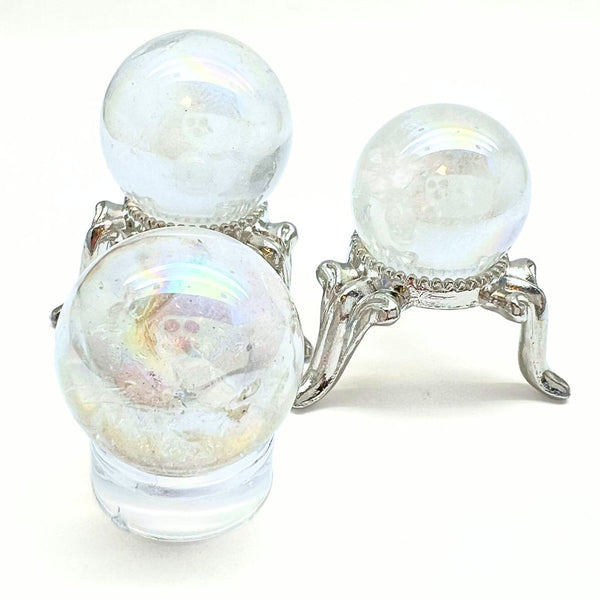 Rock crystal, aurora borealis crystal ball