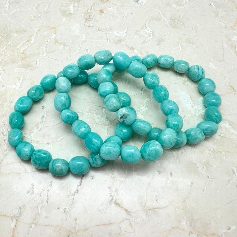 Amazonite tumbled stone bracelet