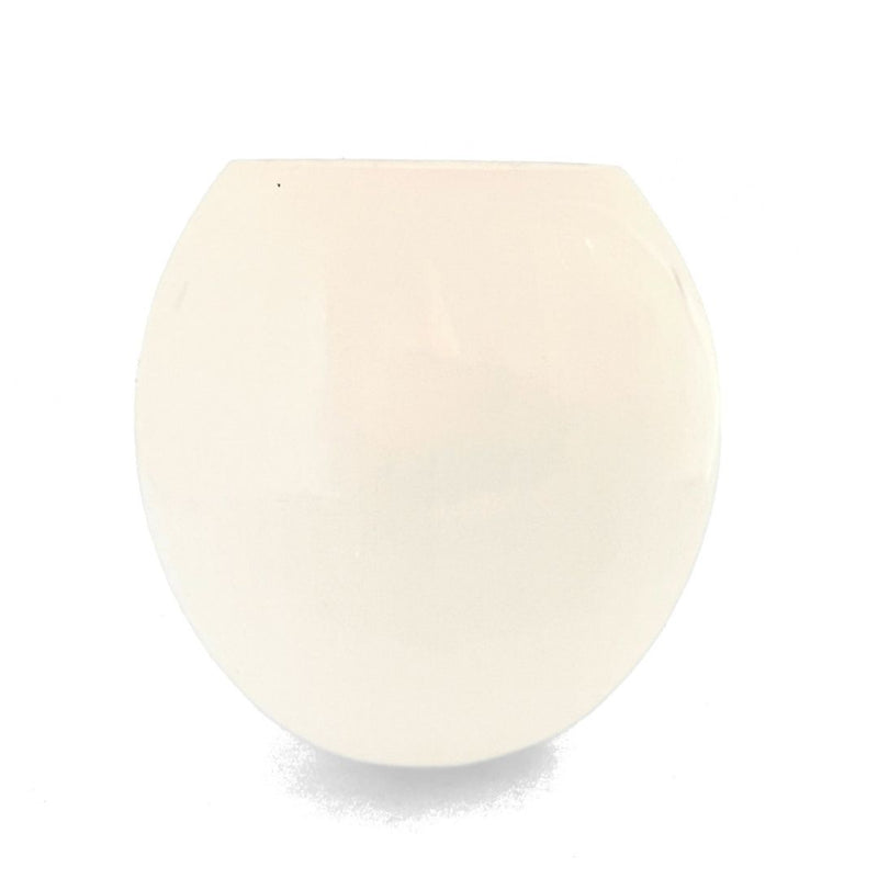 Ljuslykta, rund äggformad vit selenit