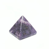 Lepidolite, cut pyramid