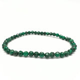 Malakit, fasetterat armband 4 mm