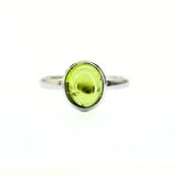 Peridot stor sten silverring