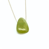 New jade necklace with silver or gold-plated chain