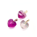 Rainbow fluorite small faceted heart