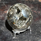 Pyrite polished glittery beads