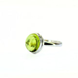Peridot stor sten silverring