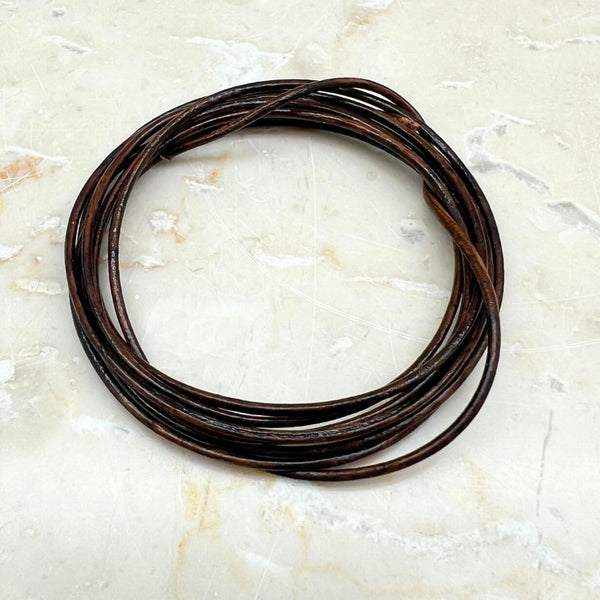 Läderrem, svart 1,5 mm