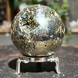 Pyrite polished glittery beads