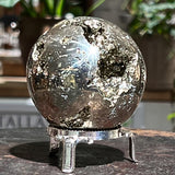 Pyrite polished glittery beads