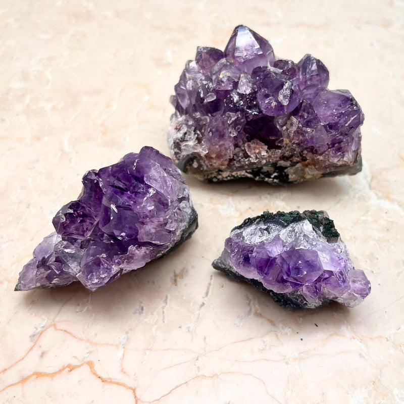 Amethyst, cluster natural crystals