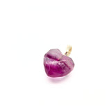 Rainbow fluorite small faceted heart