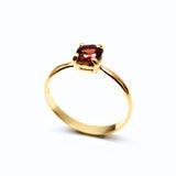 Granat ring i guld vermeil