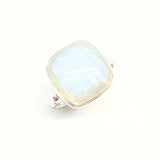 Sateenkaarikuvioinen kivi, sileä sormus sterlinghopeaa