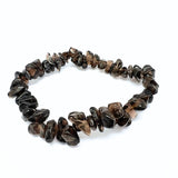 Smoky quartz, chip bracelet