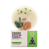 Heart Chakra - scented candle with rose quartz, jade & the scent of Rose Musk