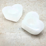 Ljuslykta, hjärtformad vit selenit