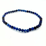 Lapis Lazuli, fasettslipat armband 4 mm