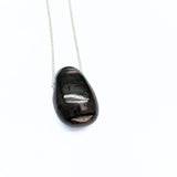 Hypersten halsband med silver eller guldpläterad kedja