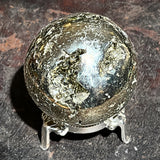 Pyrite polished glittery beads