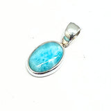 Larimar oval with smooth edge