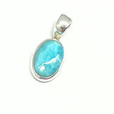 Larimar oval with smooth edge