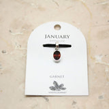 Granat, månadssten för januari silverhänge