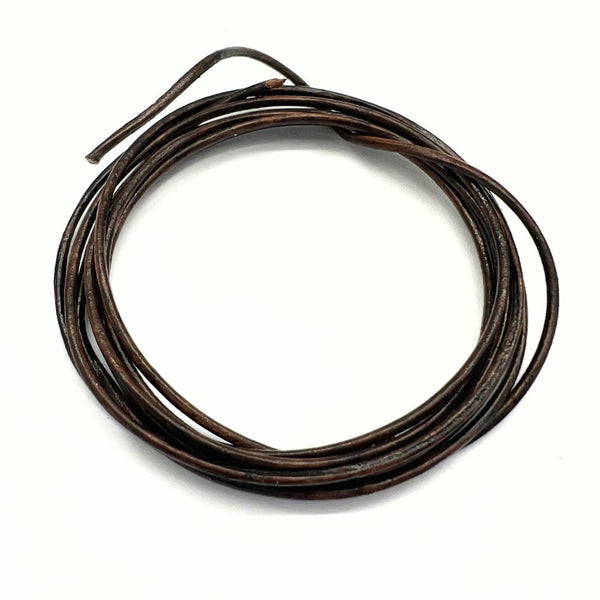 Läderrem, svart 1,5 mm