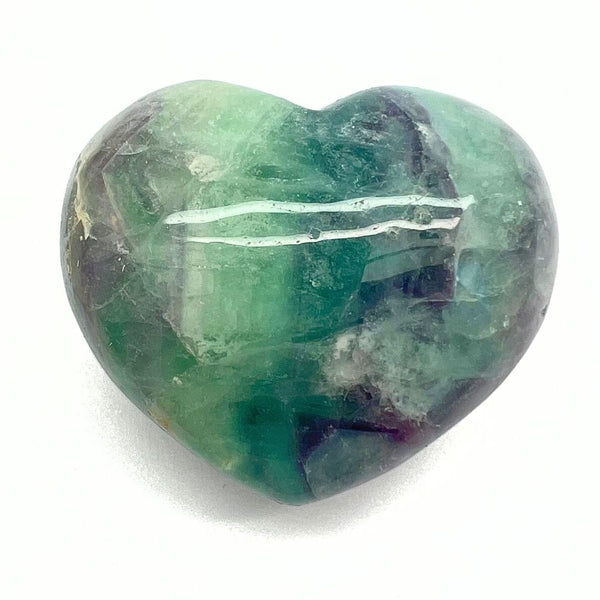 Fluorite heart rainbow fluorite