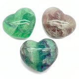 Fluorite heart rainbow fluorite