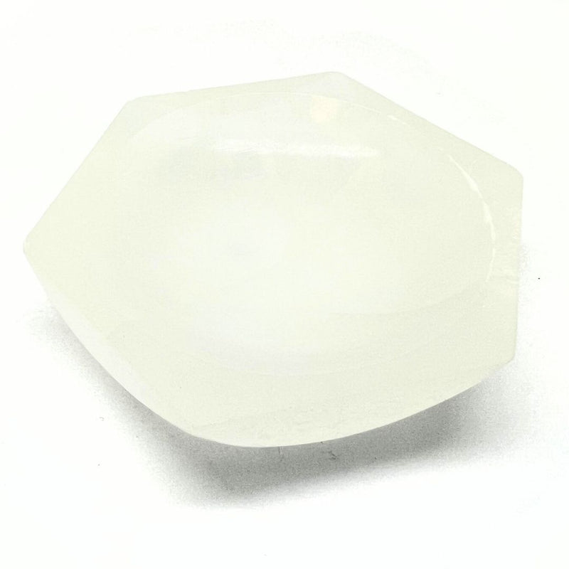 Selenit, hexagon skål
