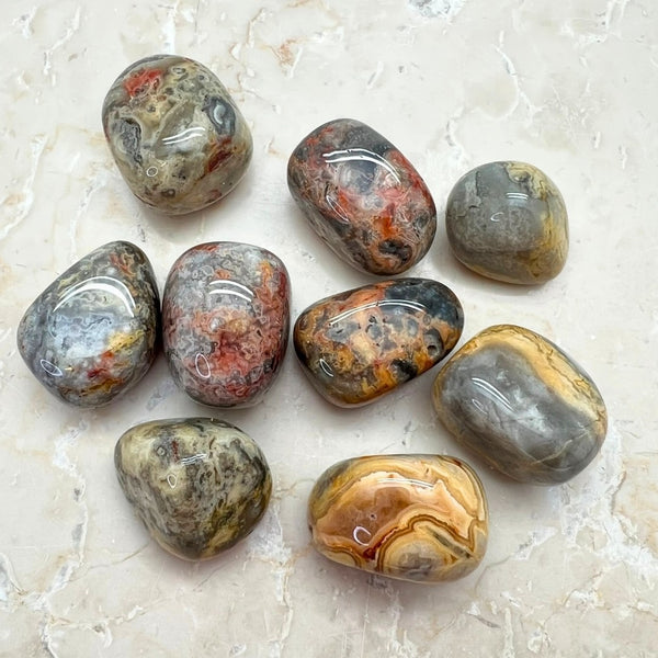 Agate orange, per piece