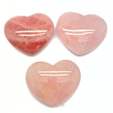 Rose quartz, large faceted heart