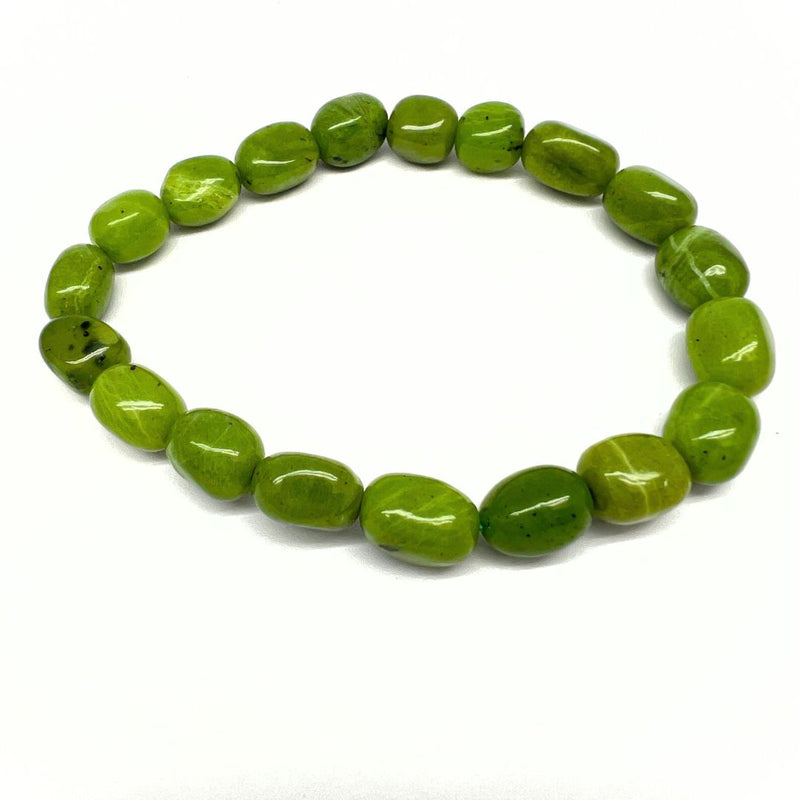 Serpentin, armband av trumlad liten sten