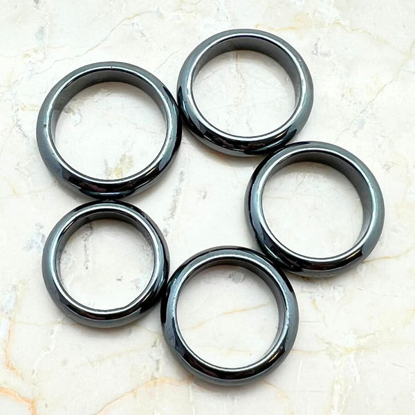 Hematite rings lumpy 100-pack